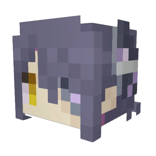 KB1116F Minecraft avatar head, 3D render