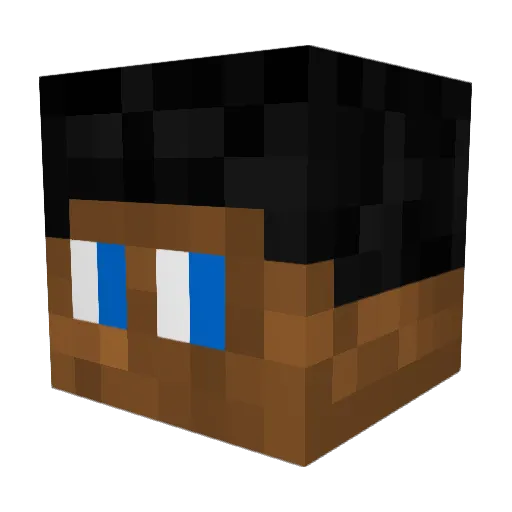 KB2401 Minecraft avatar head, 3D render