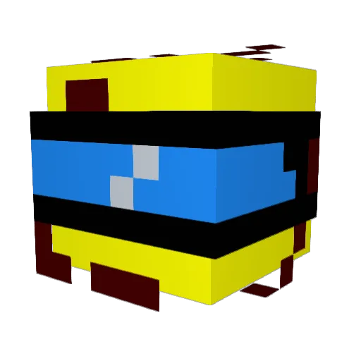 KB5421 Minecraft avatar head, 3D render
