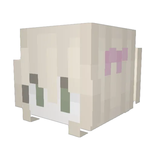 KBAgent7 Minecraft avatar head, 3D render