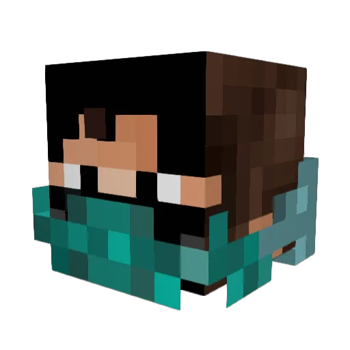 KBBW Minecraft avatar head, 3D render