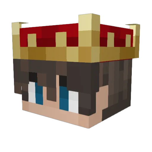 KBH0919 Minecraft avatar head, 3D render