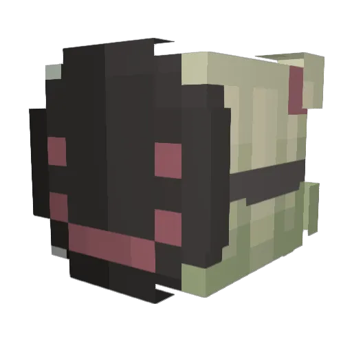 KBHzeee Minecraft avatar head, 3D render