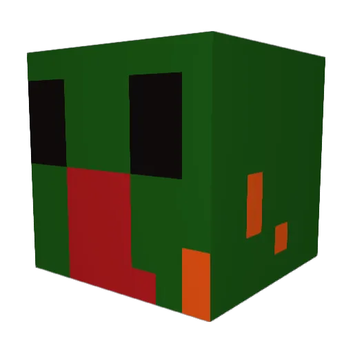 KBM15 Minecraft avatar head, 3D render