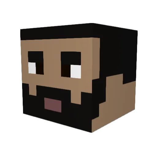 KBRetro Minecraft avatar head, 3D render
