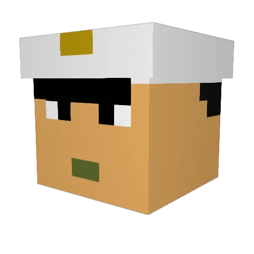 KBS253 Minecraft avatar head, 3D render