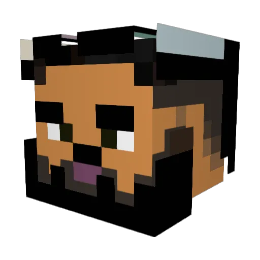 KBZXHD Minecraft avatar head, 3D render