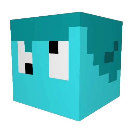 KB_MTU Minecraft avatar head, 3D render