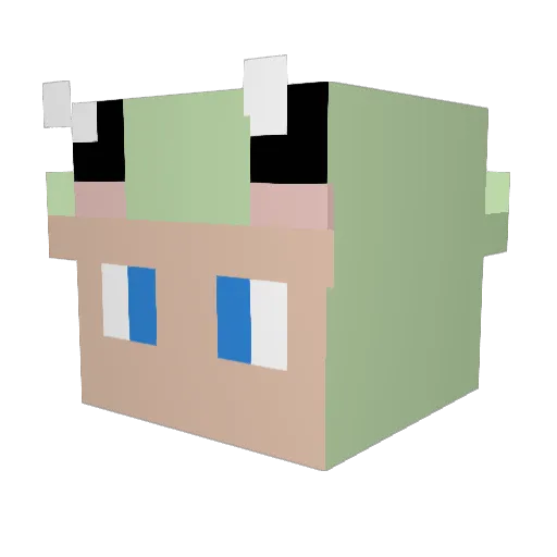 KBenz_27 Minecraft avatar head, 3D render