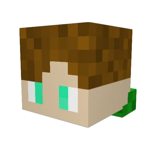KBinMF Minecraft avatar head, 3D render