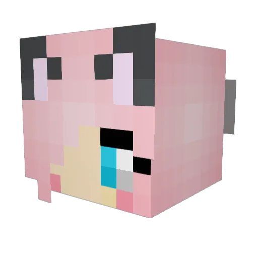 KBiscotti Minecraft avatar head, 3D render