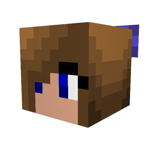 KBjewel Minecraft avatar head, 3D render