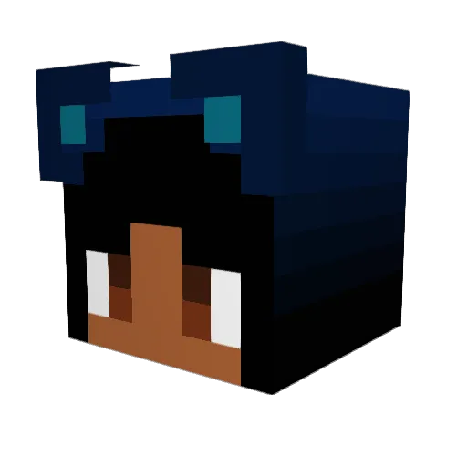 KBtheBearcat Minecraft avatar head, 3D render