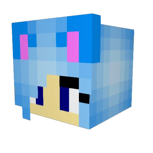 KC1234567 Minecraft avatar head, 3D render