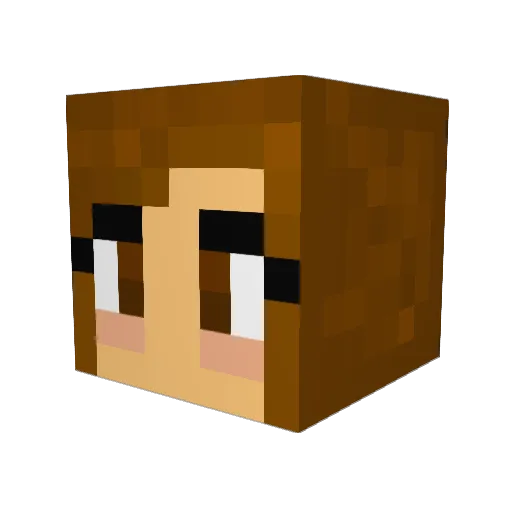 KC23459 Minecraft avatar head, 3D render