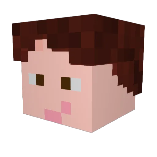 KC4594 Minecraft avatar head, 3D render