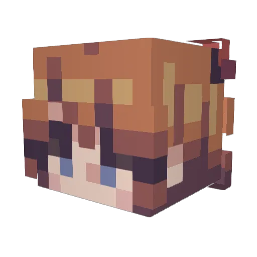 KC957 Minecraft avatar head, 3D render