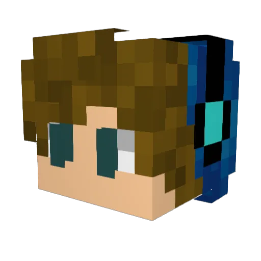 KCFlowDJ Minecraft avatar head, 3D render