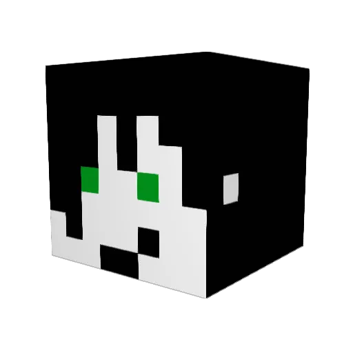 KCGking Minecraft avatar head, 3D render