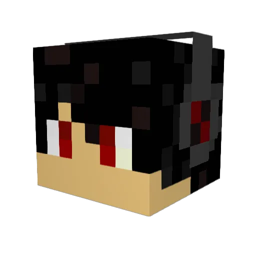 KCHOW1 Minecraft avatar head, 3D render