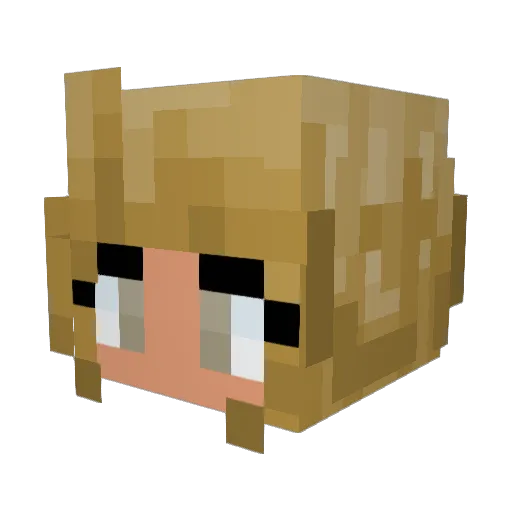 KCPop Minecraft avatar head, 3D render