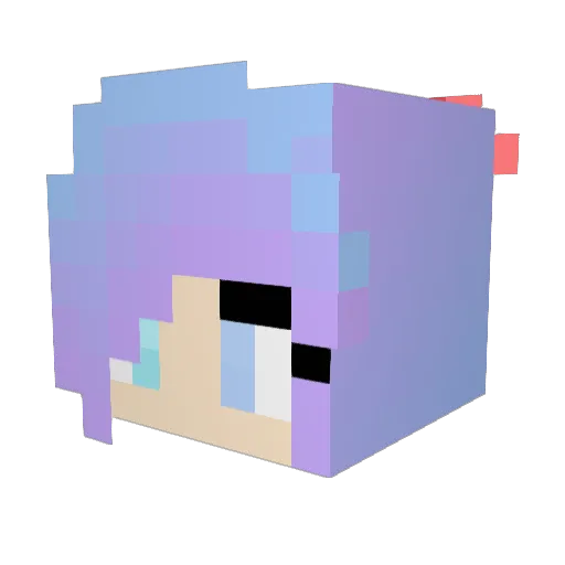 KC_10125 Minecraft avatar head, 3D render