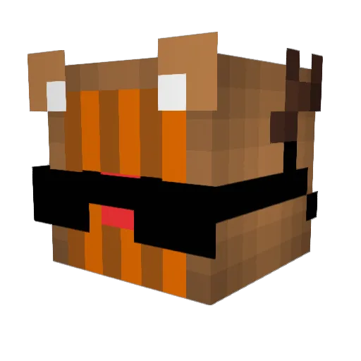 KC_AnySe Minecraft avatar head, 3D render