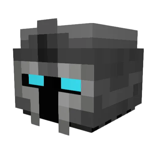 KC_Happy Minecraft avatar head, 3D render