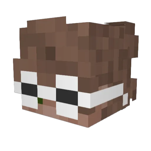 KC_Jr Minecraft avatar head, 3D render