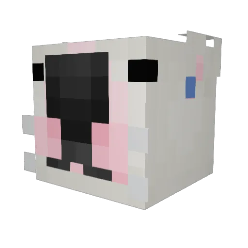 KC_Mazino Minecraft avatar head, 3D render