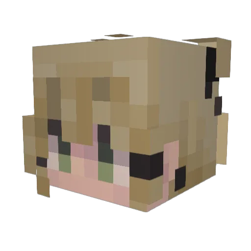 KCabbage Minecraft avatar head, 3D render
