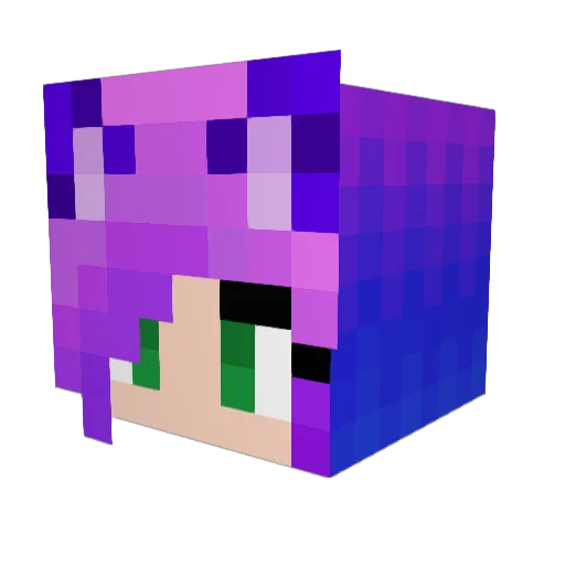 KCat2028 Minecraft avatar head, 3D render