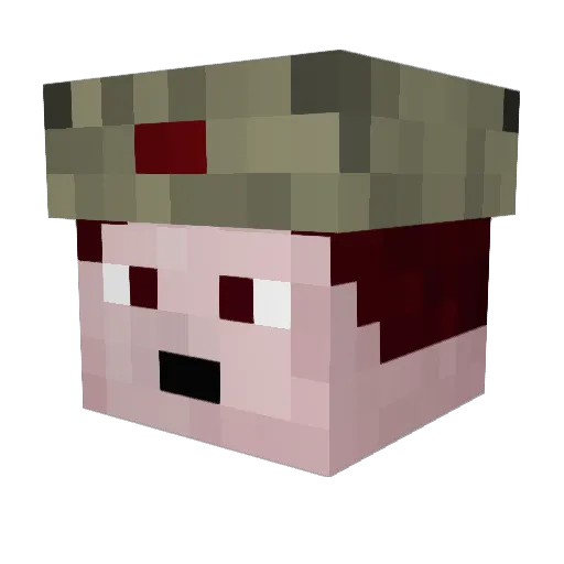 KD0101 Minecraft avatar head, 3D render