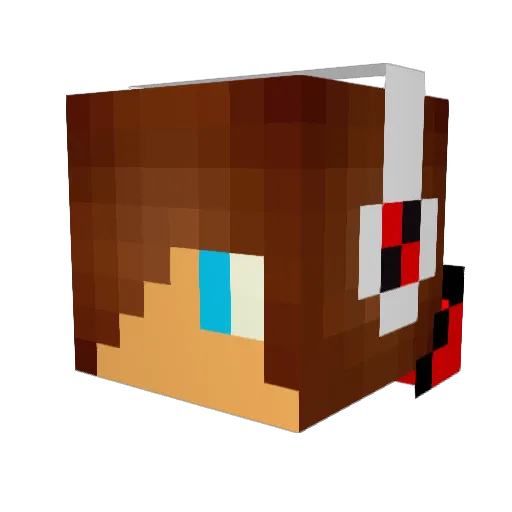KD0ZEB Minecraft avatar head, 3D render