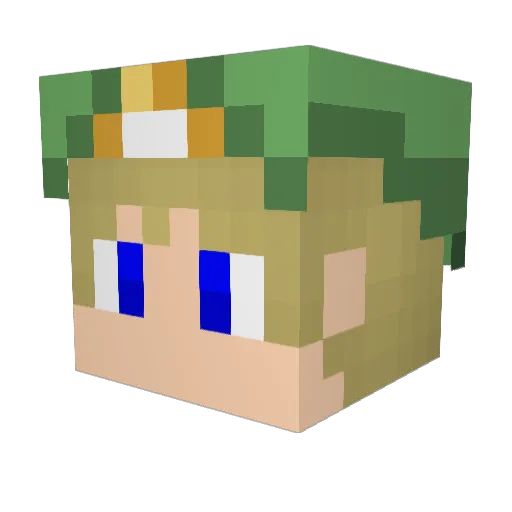 KD10 Minecraft avatar head, 3D render