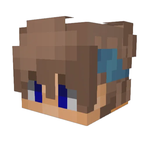 KDAWNI Minecraft avatar head, 3D render