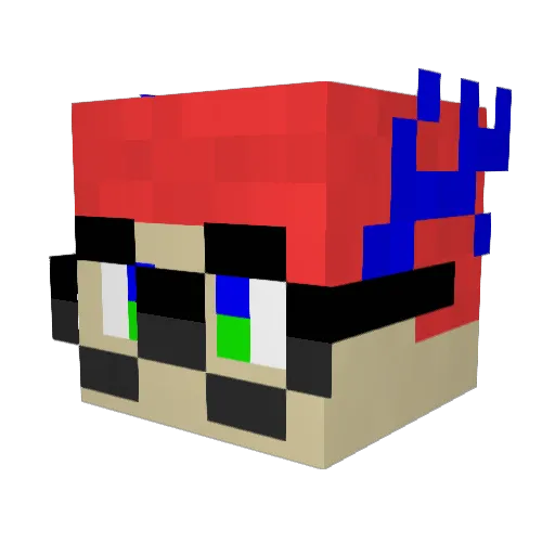 KDC_Creative Minecraft avatar head, 3D render