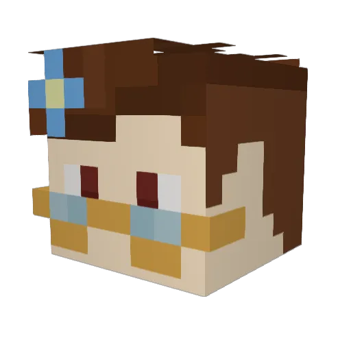 KDHardware Minecraft avatar head, 3D render