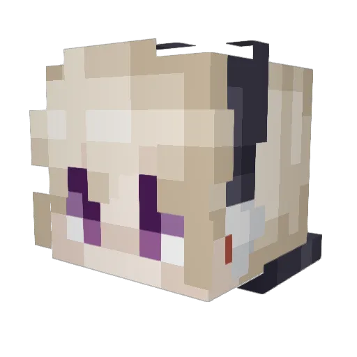 KDNounours Minecraft avatar head, 3D render