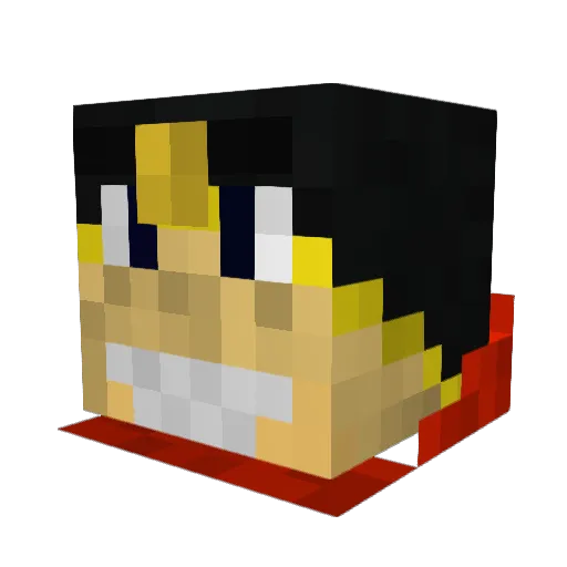 KDRS24 Minecraft avatar head, 3D render
