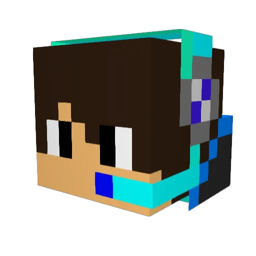 KDSSKY Minecraft avatar head, 3D render