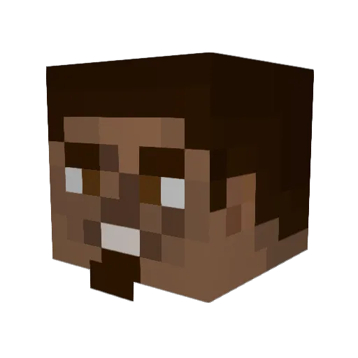 KDSanders Minecraft avatar head, 3D render