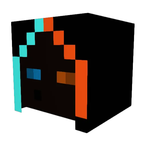 KDUP2145 Minecraft avatar head, 3D render