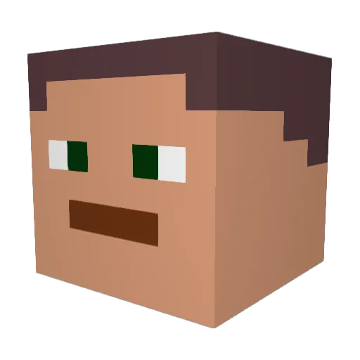 KD_10 Minecraft avatar head, 3D render