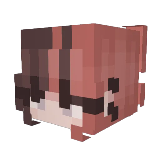 KD_Gaming_0_0 Minecraft avatar head, 3D render