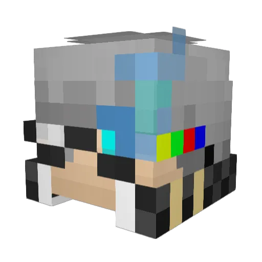 KD_R Minecraft avatar head, 3D render
