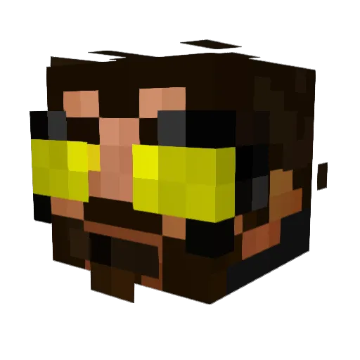 KDonut Minecraft avatar head, 3D render