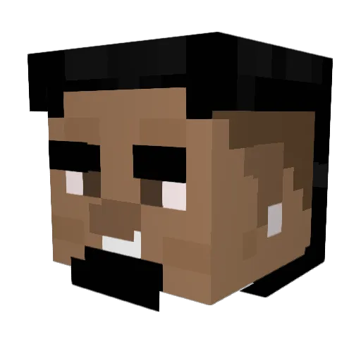 KDubU Minecraft avatar head, 3D render