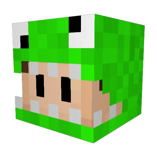 KE3M Minecraft avatar head, 3D render