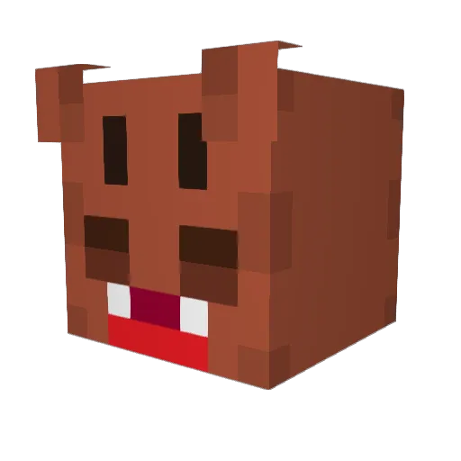 KEEPER000 Minecraft avatar head, 3D render